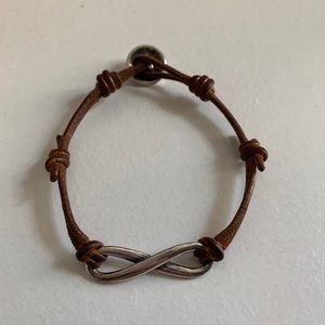 James Avery Leather Infinity Hook Bracelet